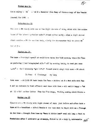 Diary 59 - 6: August 1885 - preliminary transcript