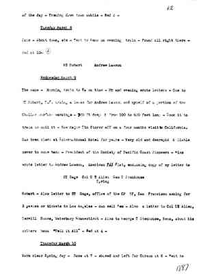 Diary 61-6: March, 1887 - preliminary transcript