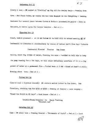 Diary 62-7: October, 1887 - preliminary transcript