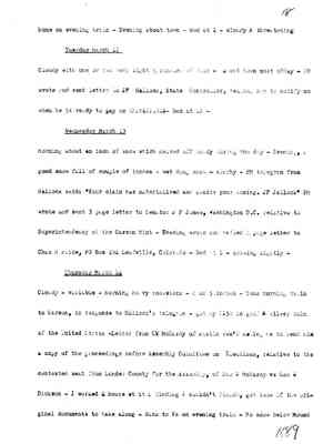Diary 64-03: March, 1889 - preliminary transcript