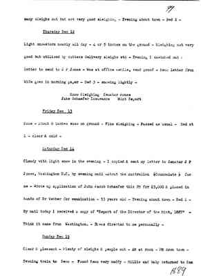 Diary 64-12: December, 1889 - preliminary transcript
