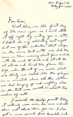 Letter from Jewell H. Spears to Eva S. Moorefield, Jan. 1, 1943