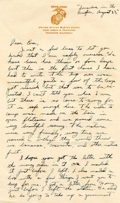 Letter from Jewell H. Spears to Eva S. Moorefield, Aug. 23, 1944