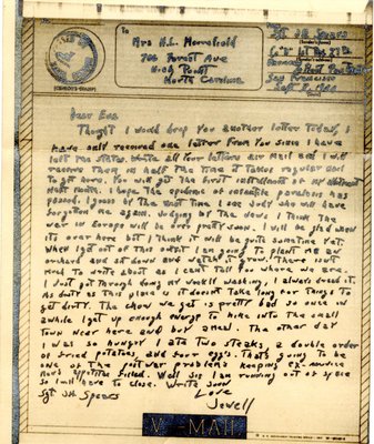 Letter from Jewell H. Spears to Eva S. Moorefield, Sept. 3, 1944