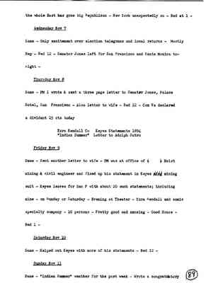 Diary 70-11: November, 1894 - preliminary transcript