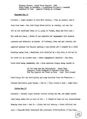 Diary 74-05: May, 1898 - preliminary transcript