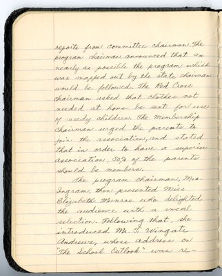 Minutes of the Elm Street School P.T.A., 1934-1940 (Part 1)