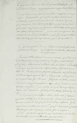 No. 24: Copie 2 lettres Washington à Ternay - 1780/09/16 