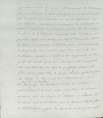 No. 97: Lettre Rochambeau (Camp de Williamsbourg) Instructions Rochambeau (Tête de l'Elk) - 1781/09/08