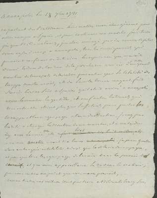 No. 104: Brouillon lettre B de V à Rochambeau (Annapolis) - 1781/09/18