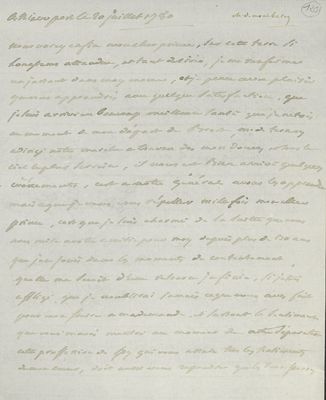 No. 120: Lettre au prince de Montbarrey - 1780/07/20