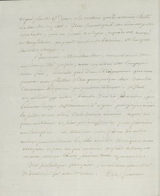 No. 122: Brouillon lettre au duc de Coigny - 1780/09/18
