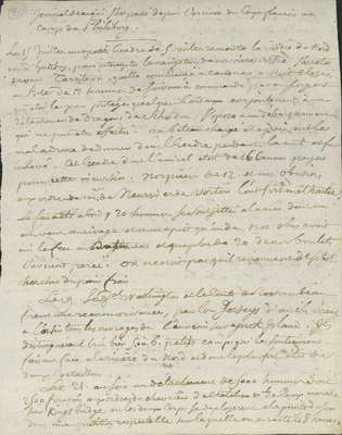 No. 160: Journal de ce qui s'est passé depuis l'arrivée du corps françis au camp de Philippsburg... - 1781/07/31