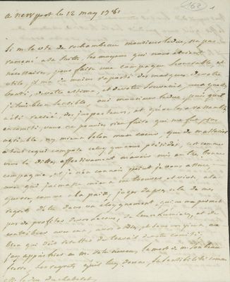 No. 162: Brouillon lettre B de V au duc du Chatelet - 1781/05/12