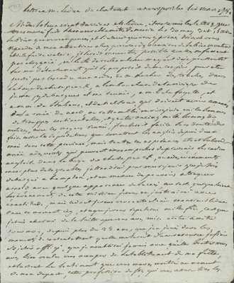 No. 163: Brouillon lettre B de V au duc du Chatelet - 1781/03/01