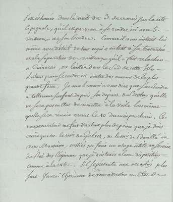 No. 157: Brouillon lettre B de V à M de Bellecombe, gouverneur de St Domingue - 1783/02/13