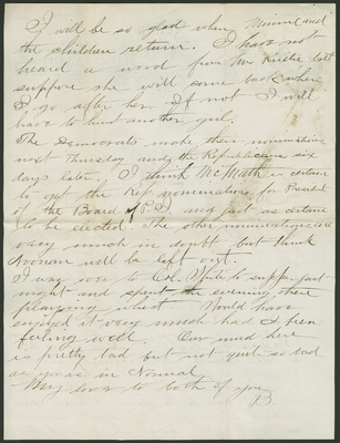 Branch Colby letter to Celestia Colby 28 Feb 1893
