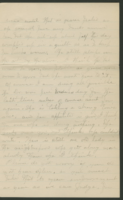 Eva Davis letter to Celestia Rice 6 Feb 1892