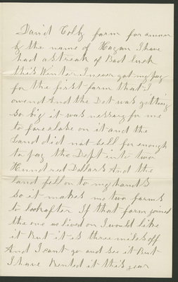 John Rice letter to Celestia Colby 29 Mar 1895