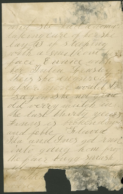 John Rice letter to Celestia Colby 7 Oct 1892