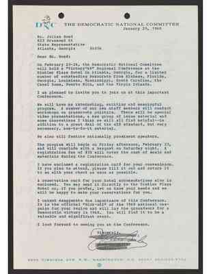 To Julian Bond from John Bailey, 29 January 1968, with Bond's draft response