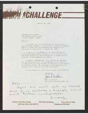 To Julian Bond from John Kirkham, 30 January 1968, with Bond's draft response