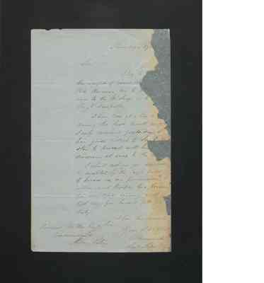 QSA86132 c1854 Letter from Edric Morisset to Frederick Walker undated, Native Police work Clarence McLeay 1852 to 1857