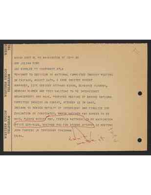 To Julian Bond from John Conyers, Jr., Telegram, 30 Sept 1968, with Bond's draft response