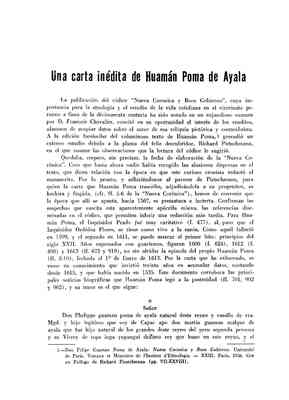A4. Carta de Felipe Guaman Poma (1615). Transcripción (Lohmann, 1945)