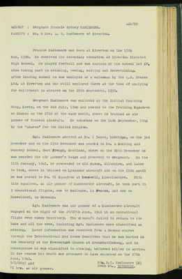 RNZAF Biographies of Deceased Personnel: 1939 - 1945, Ha - Hy 