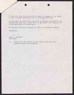 To Julian Bond from John Goodbody, 30 Aug 1968, with Bond's draft response