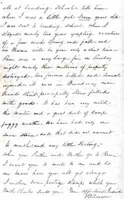 Sarah Diodati Thompson to David Gardiner, February 11, 1876