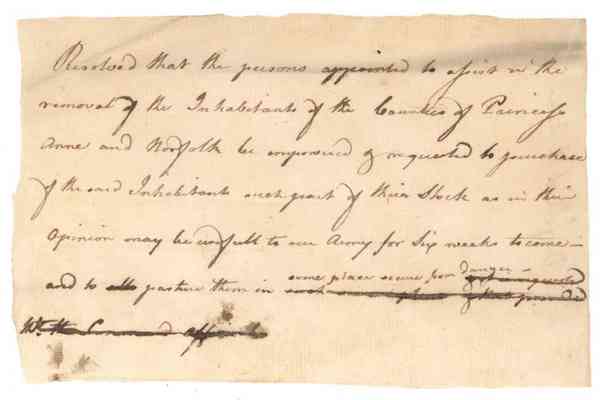 Resolution regarding the inhabitants of Princess Anne and Norfolk counties, ca. 1776 Jan. 15.