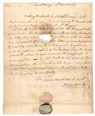 Letter of William Woodford, 1775 Dec. 13.