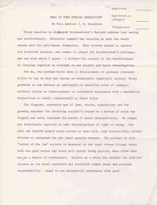 Letter from Thomas E. Collins to James B. Stockdale, 1979 May 18