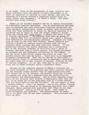 Naval War College Change of Command Address, 1977 Oct 13