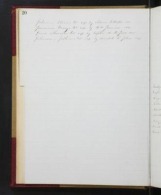 Trustees Records, Vol. 3, 1859 (index-page 20)