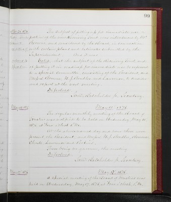 1875 Trustees Meeting Minutes, Volume 6, 1831.005.006