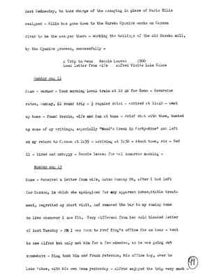Diary 76-08: August, 1900 - preliminary transcript