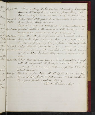 Records of Committees, Volume 1, 1831 (page 019)