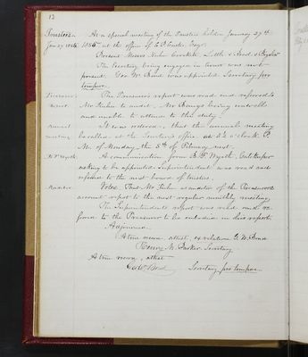 Trustees Records, Volume 2, 1854 (page 013)