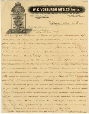 Letter from J. Hughes Fisher to Eliza A. Fisher, Nov. 30, 1895