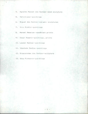 MS01.03.03 - Box 07 - Folder 07 - Introspectives - Exhibition Checklists, 1988, undated