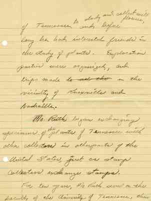 Ruth Herbarium Notes