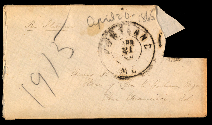 April 20, 1865 envelope