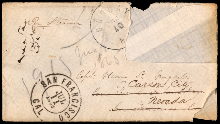 June 9, 1865 envelope