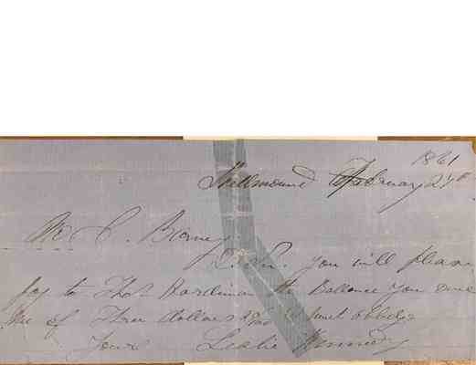 Charles Barney Papers Box 1 Document  101