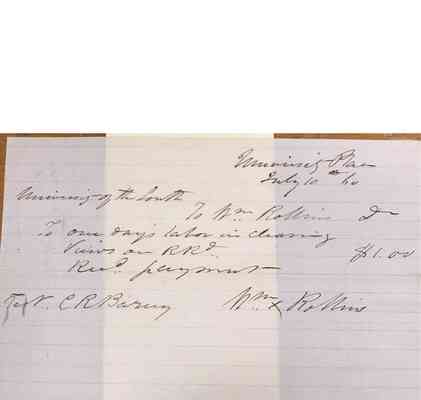 Charles Barney Papers Box 1 Document  86