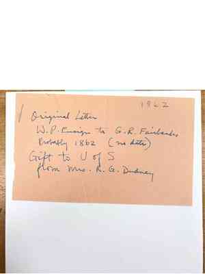 Fairbanks Papers Box 4 Document  45