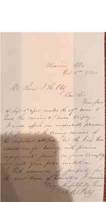 Vault Early Papers of the University Box 1 Document 25 Folder 1860 Cornerstone Ceremony 1